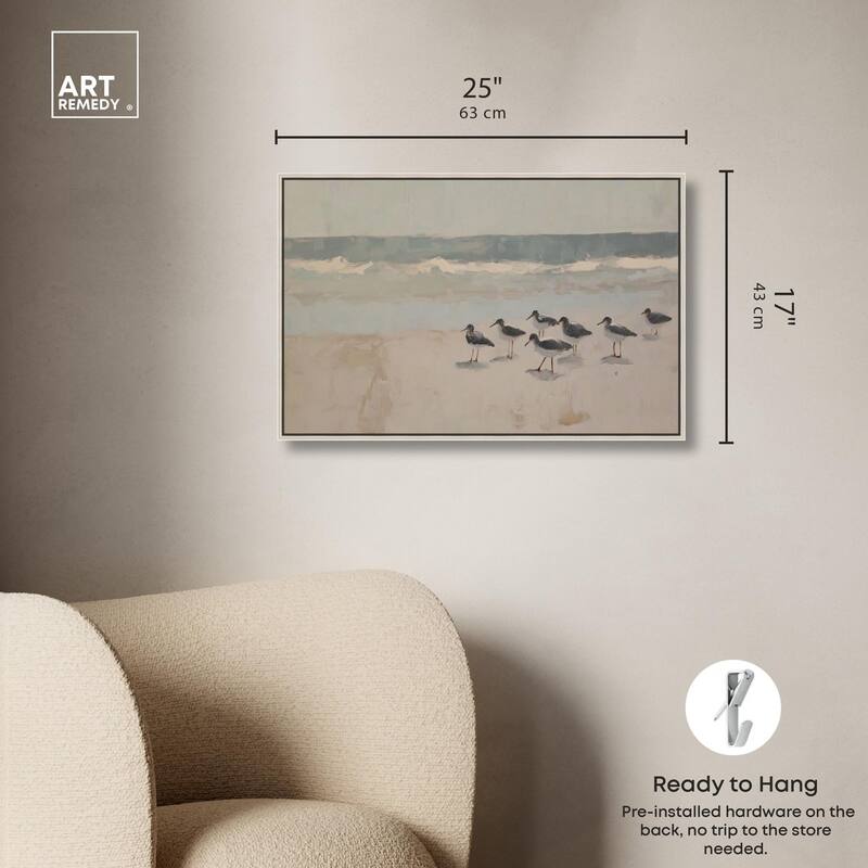 Seagulls at the Beach II Canvas by Art Remedy
