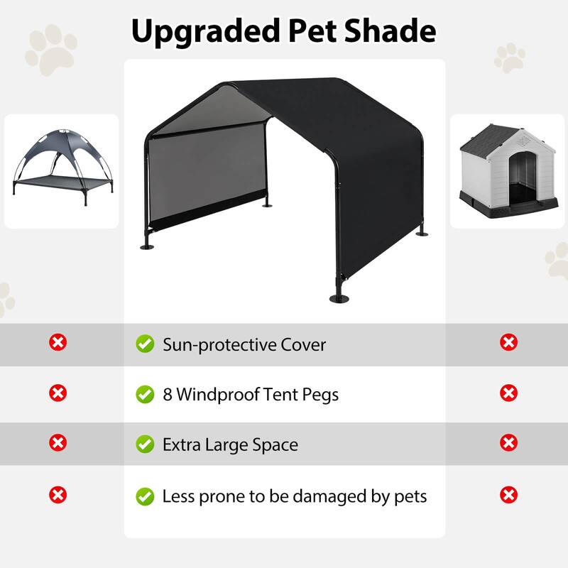 Costway Outdoor Dog Shade Shelter for Small Medium Large Breeds Pet - See Details