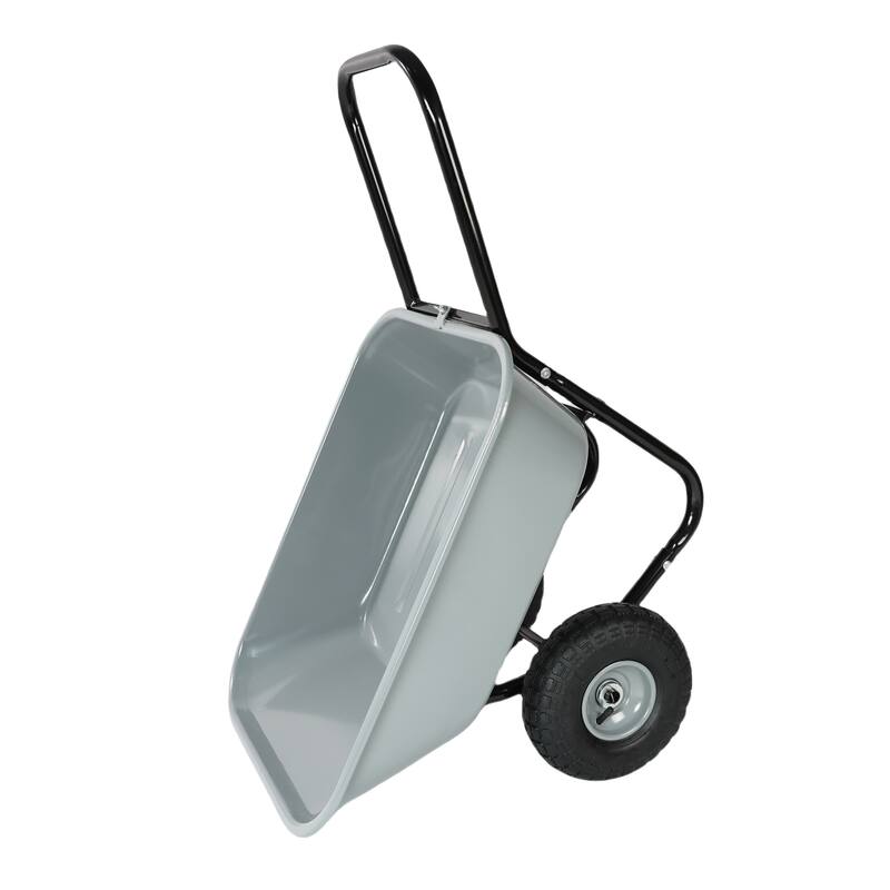 35L Large Capacity Two-Wheeled Trolley Cart for Gardening, Warehouse Handling, and Outdoor Activities, Non-Leak Design