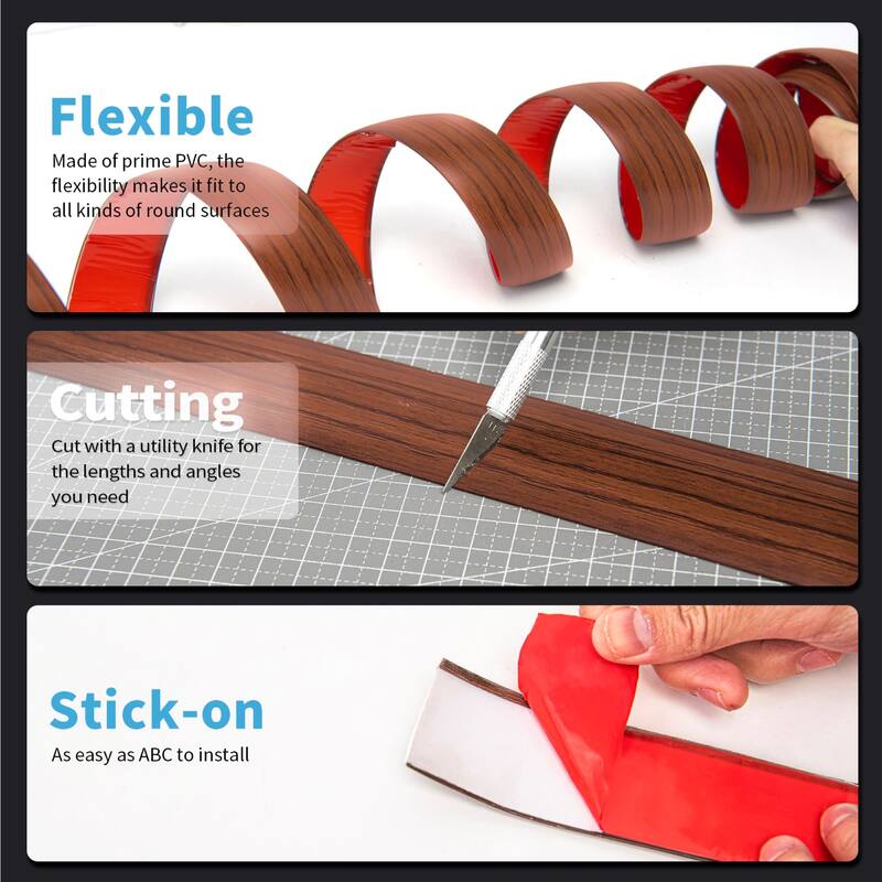 Art3d 10ft Self Adhesive Vinyl Floor Transition Strip,Laminate Floor Strip,Peel and Stick Trim Molding