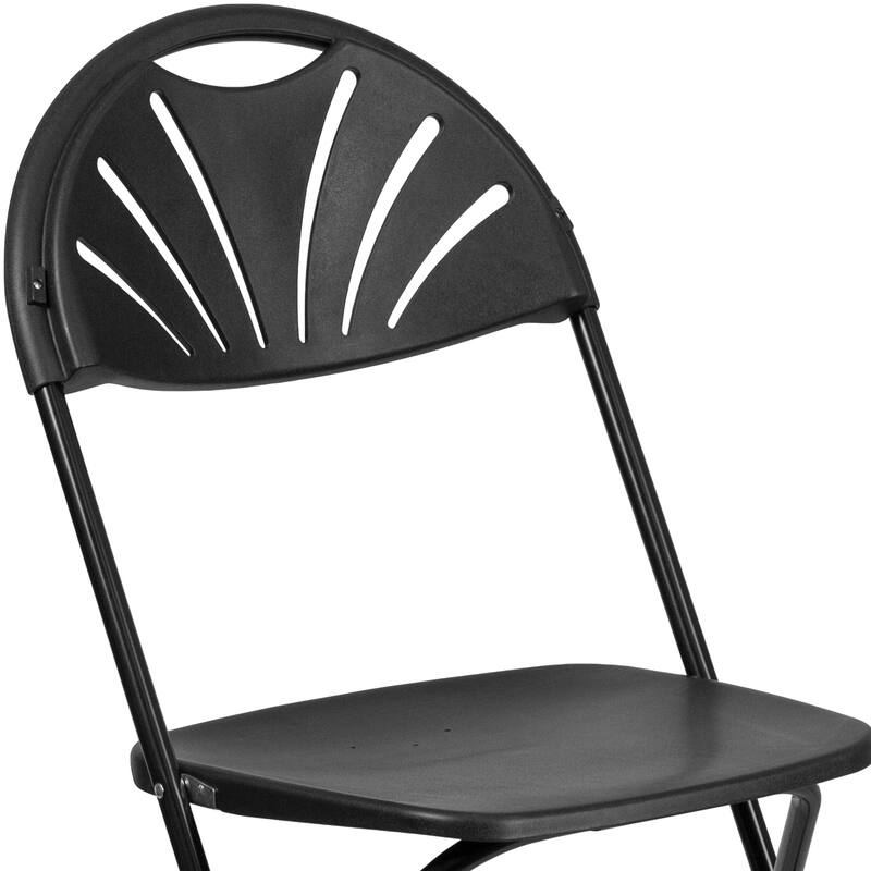 8 Pack 650 lb. Capacity Plastic Fan Back Folding Chair
