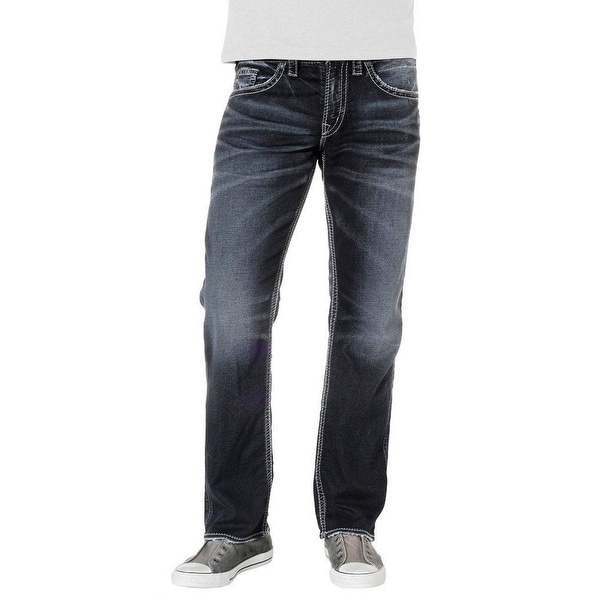 silver jeans zac dark wash