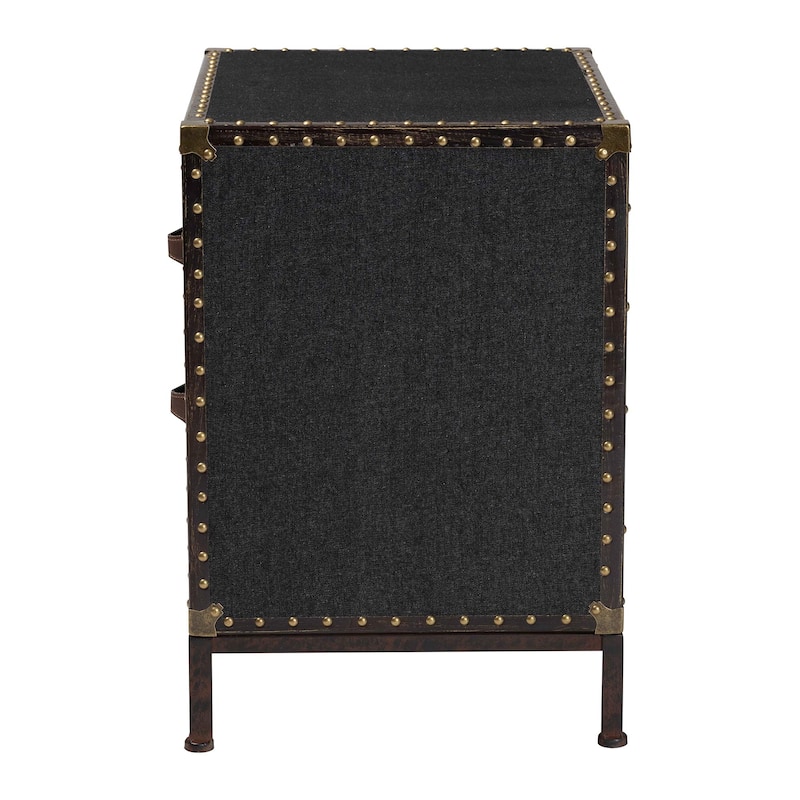 Laura Vintage Canvas End Table Trunk