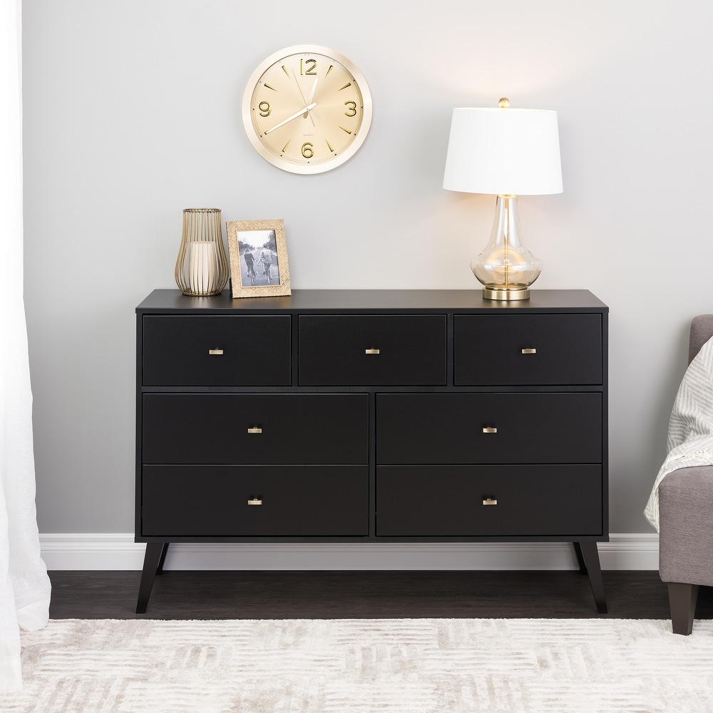 Black mid top century modern dresser