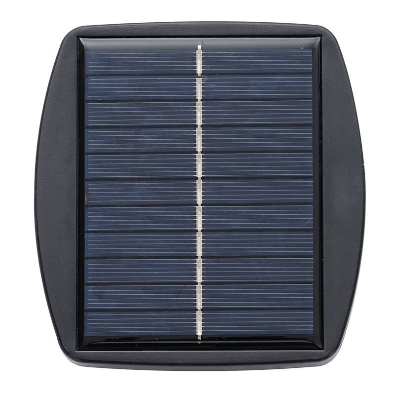 Autlaycil 13 ft Patio Umbrella with 36 Solar Lights & Crank System for Outdoor - BlackPanel