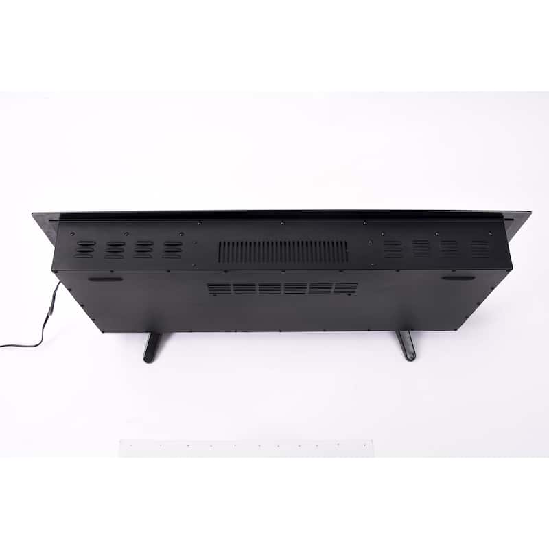42.5" Slim Black Flat Wall Mounted Fireplace