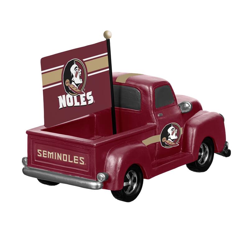 NCAA Rally Truck Garden Statue with Team Flag