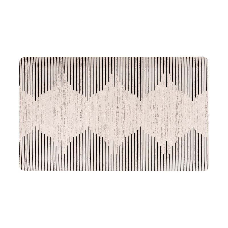 Bohemian Stripe Cushioned Anti Fatigue Standing Mat Ergonomic, Non-Slip, Perfect for Kitchen, Office, and Laundry Room