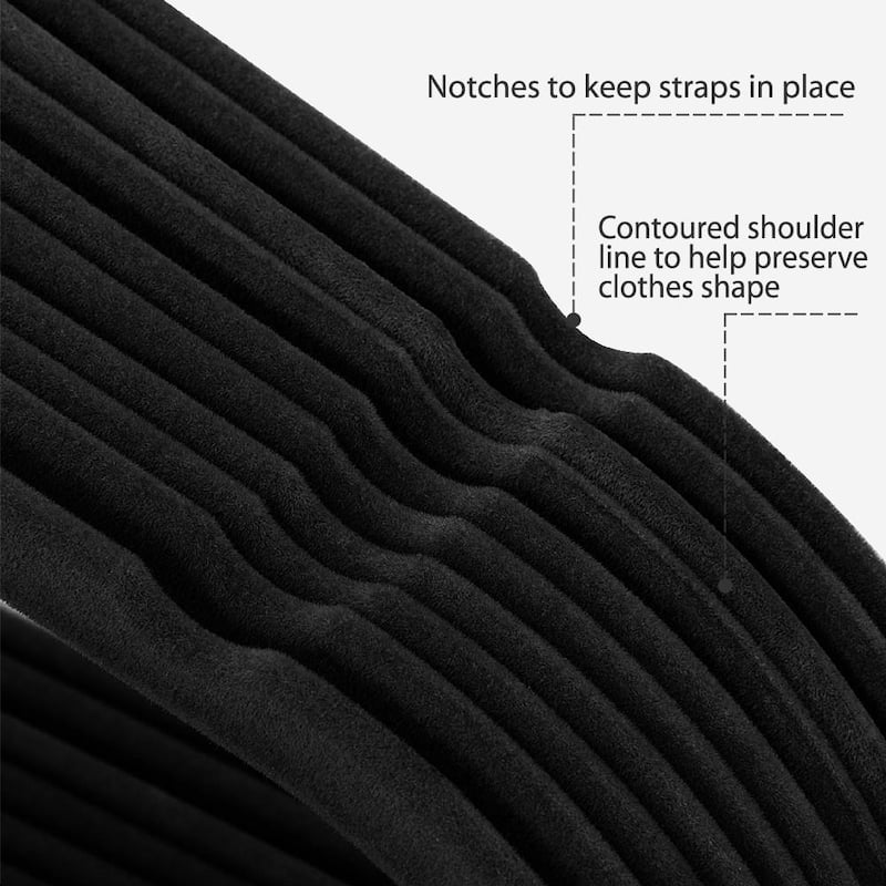 Yaheetech Velvet Flocked Hangers with Cascade Hook (100 Pack)