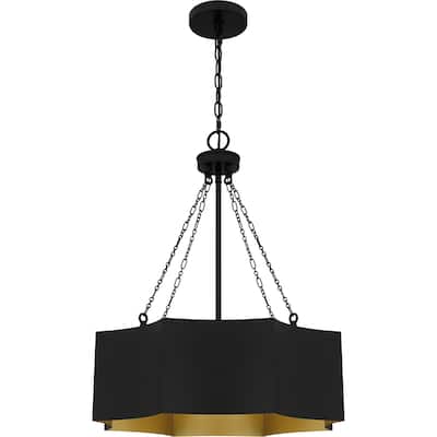 Zyler 4-Light Matte Black Pendant Light