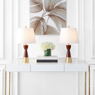 SAFAVIEH Lighting Waltraut 21-inch LED Table Lamp (Set of 2) - 12" W x 12" L x 21" H - 12Wx12Dx21H