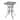 Costway 24'' Patio Bar Height Table with Aluminum Tabletop&Adjustable - See Details