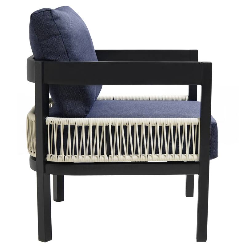 Multi-person Outdoor Iron Sofa Set with A table