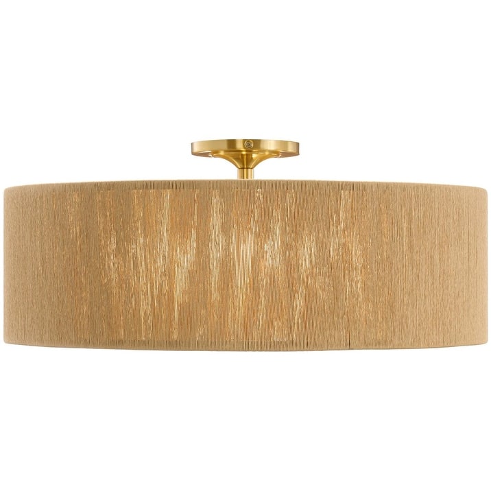 Savoy House 6-9312-4 Maynard 4 Light 22" Wide LED Flush Mount Drum - Warm Brass