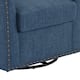 Modern Swivel Barrel Chair with Nailhead Trim
