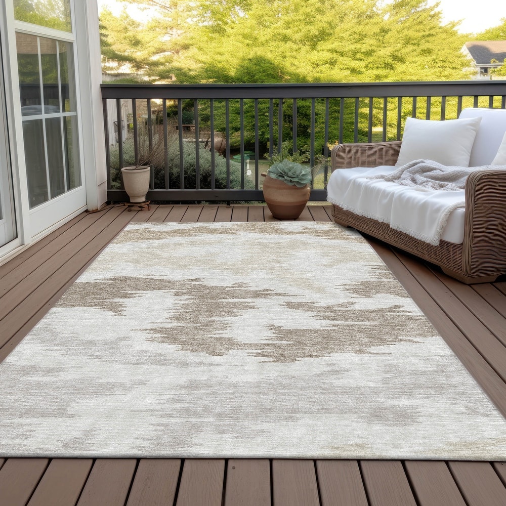 Machine Washable Indoor/ Outdoor Chantille Modern Boho Rug