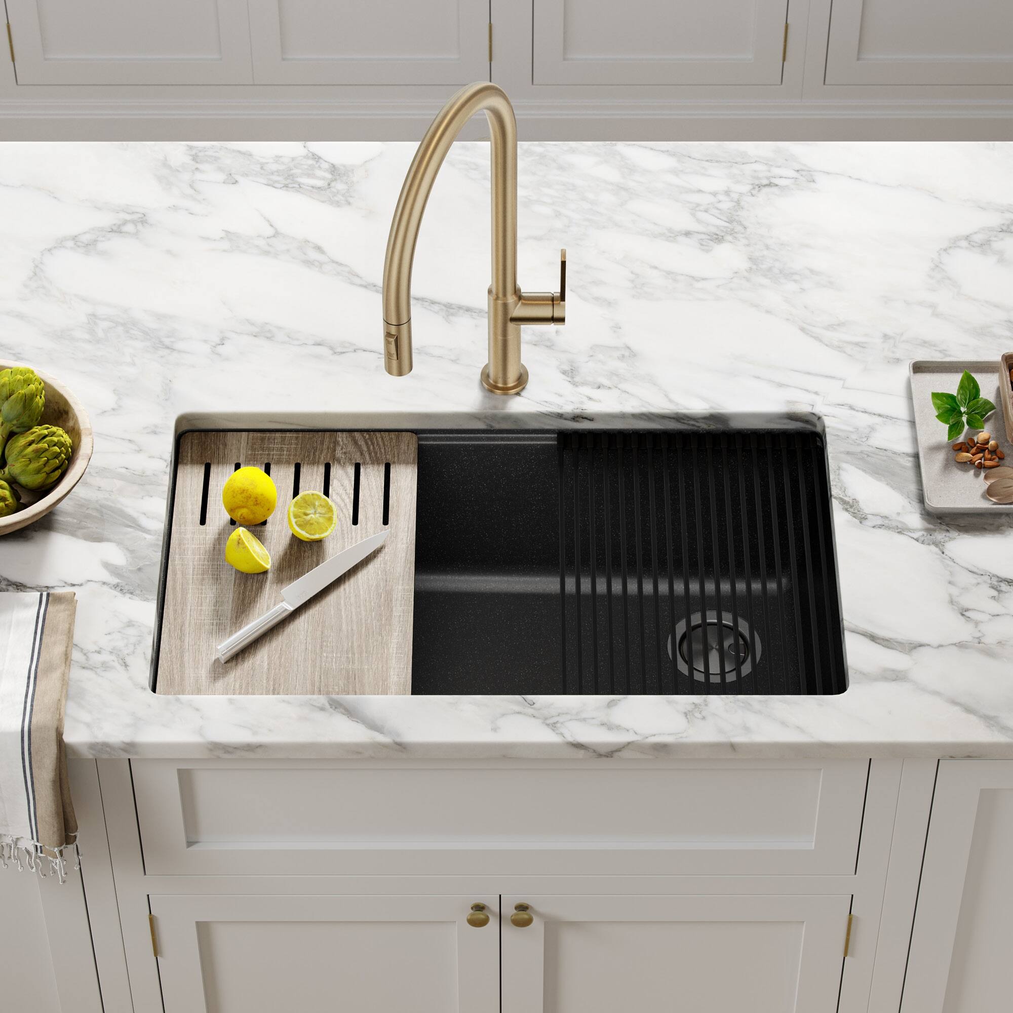 KRAUS Bellucci Workstation Undermount Granite Composite ...
