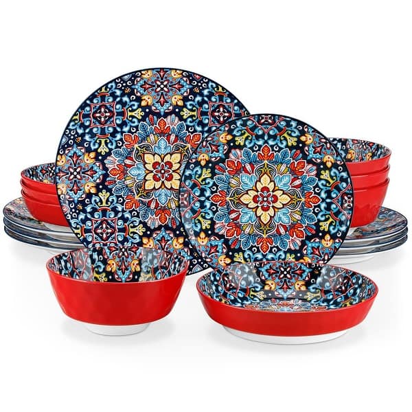 vancasso Macaron 16-Piece Dish Dish Set with Ceramic Dip Bowl 80ml Seasoning Dish Snack Bowl with Porcelain Spice Bowl Sushi Soy Dish. (3.4in Diameter x 1.1in High