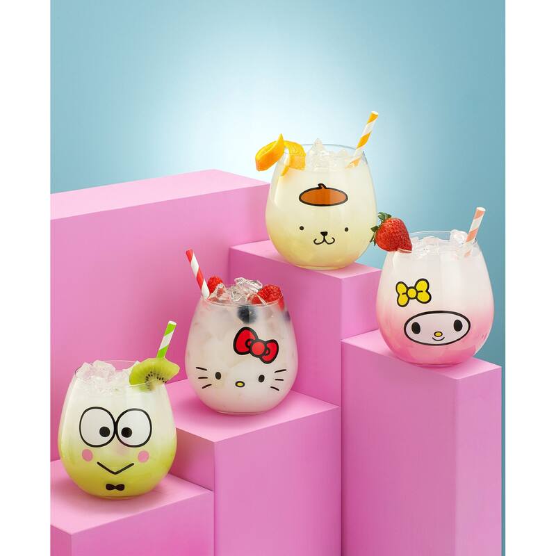 Hello Kitty® and Friends Hello Sippy Stemless Drinking Glasses - 15 oz - Set of 4
