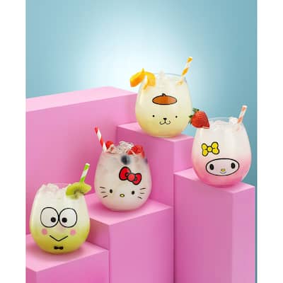 Hello Kitty® and Friends Hello Sippy Stemless Drinking Glasses - 15 oz - Set of 4