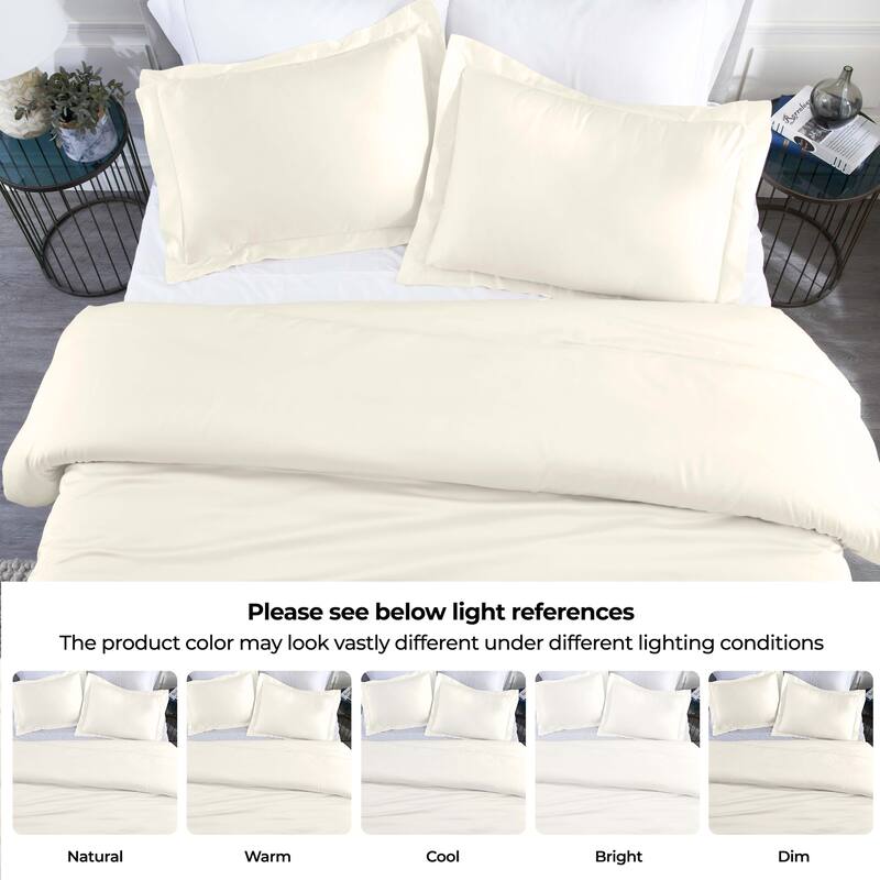 Superior Modal From Beechwood 400 Thread Count Solid Duvet Cover Set