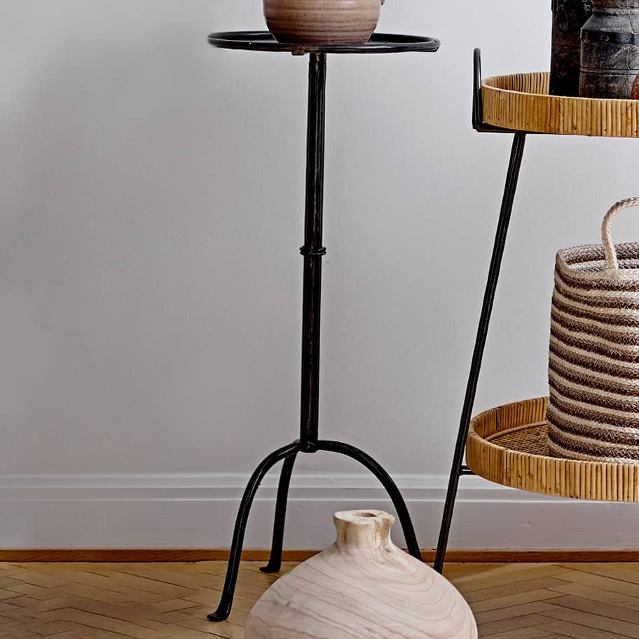 Round Metal Drink Table