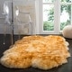 preview thumbnail 39 of 96, SAFAVIEH Handmade Natural Sheepskin Leanca 3.4-inch Thick Rug 3'7" x 5'11" - Champagne/Copper Brown