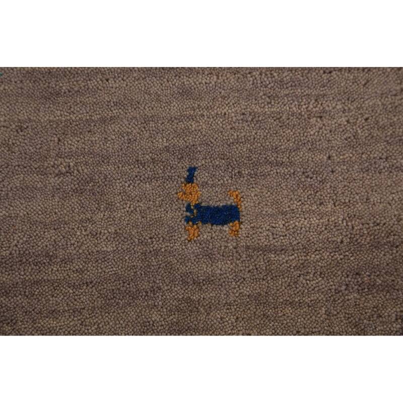 Gabbeh Oriental Area Rug Handmade Multi-Color Wool Carpet - 4'9" x 6'6"