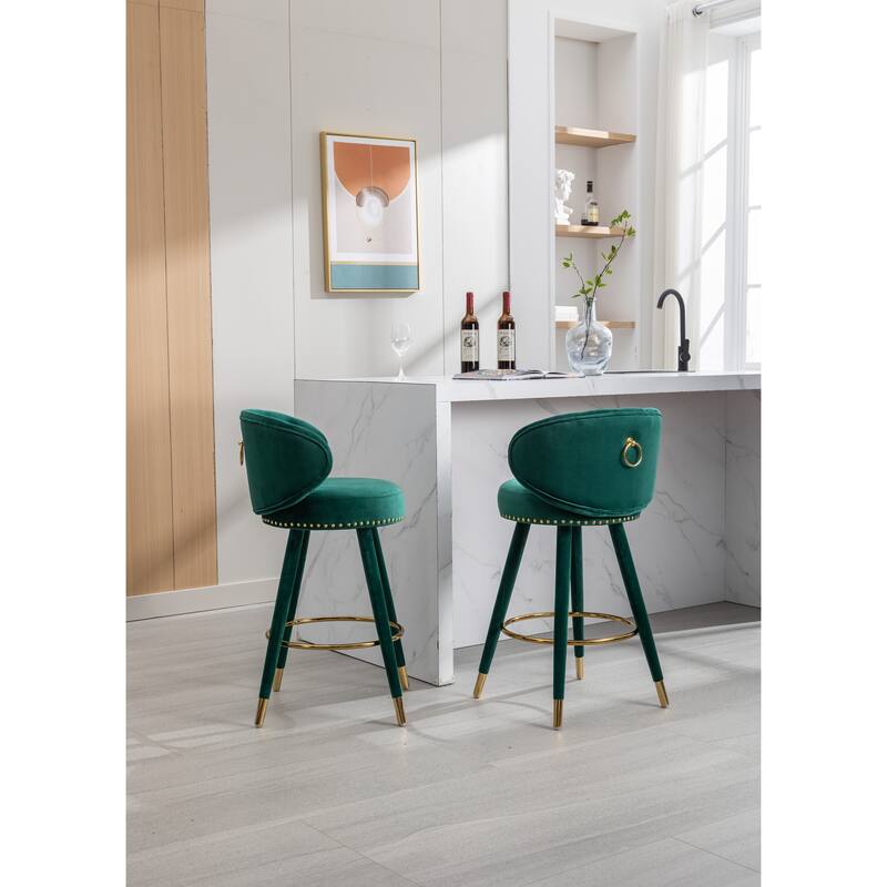 Counter Height Bar Stools with a fixed height of 360 degrees Set of 2