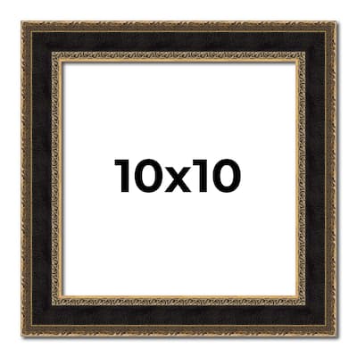 10x10 Frame Gold Antique Vintage Sold Wood Picture Frame | 1.75 Inch