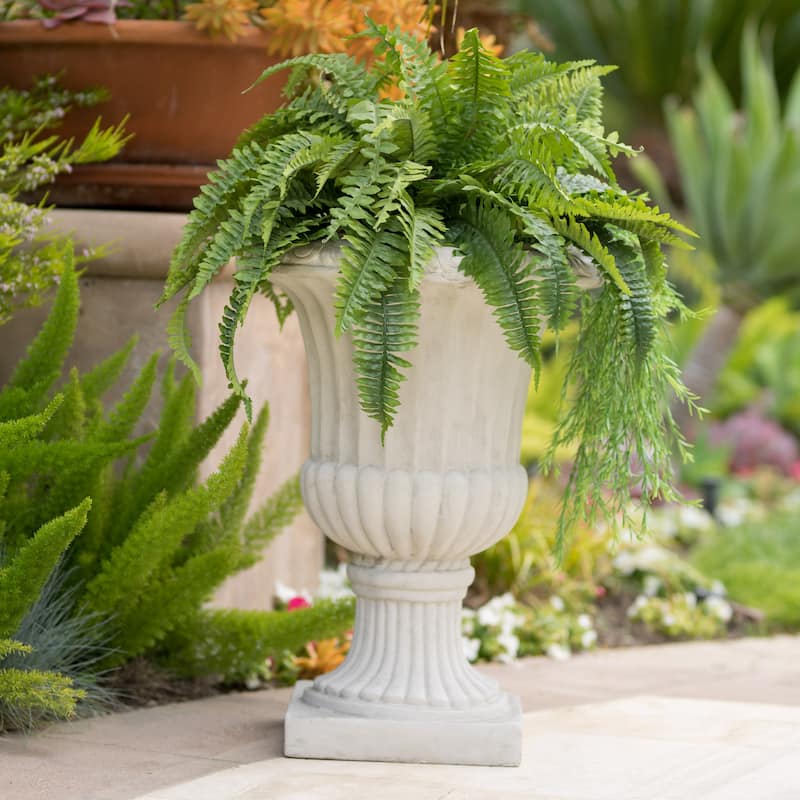 Antique White 26-inch Italian Urn Planter by Christopher Knight Home - White