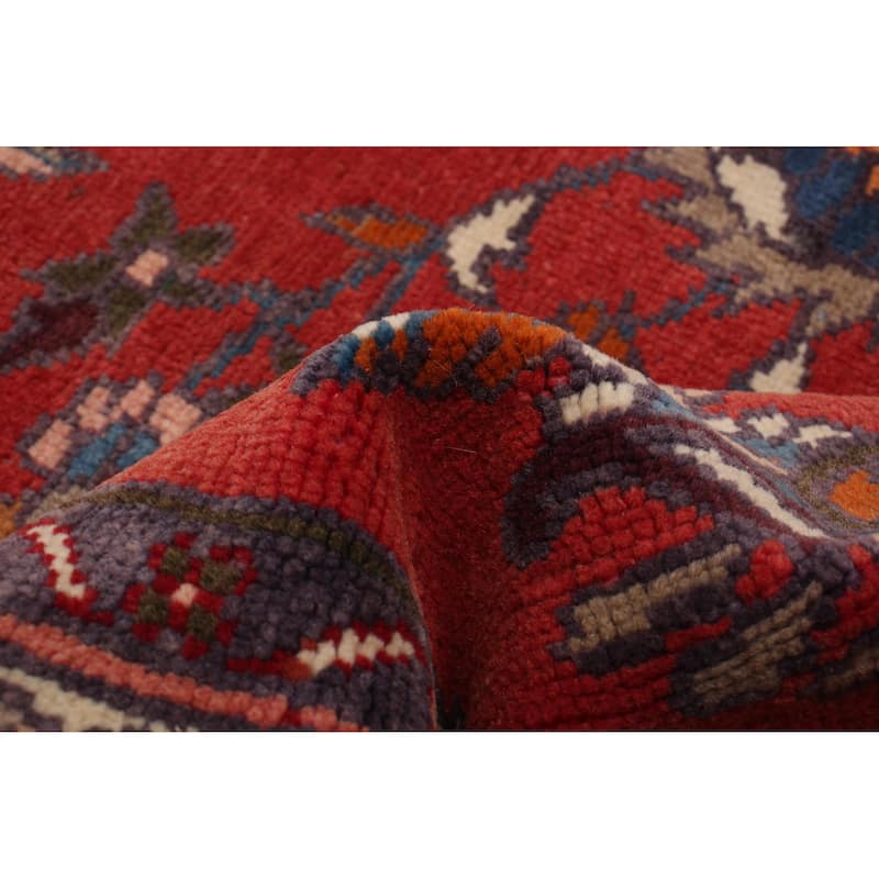 ECARPETGALLERY Hand-knotted Andelz Red Wool Rug - 3'10 x 10'10