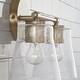 preview thumbnail 4 of 10, Baker 2-light Bath/ Vanity Fixture w/ Clear Seeded Glass