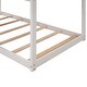 preview thumbnail 9 of 21, Designs Low Bunk Bed Twin Over Twin , Wood House Bunk Bed with Roof, Window, Guardrail, Ladder for Kids