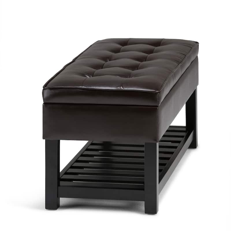 WYNDENHALL Essex 44 inch Wide Transitional Rectangle Ottoman Bench