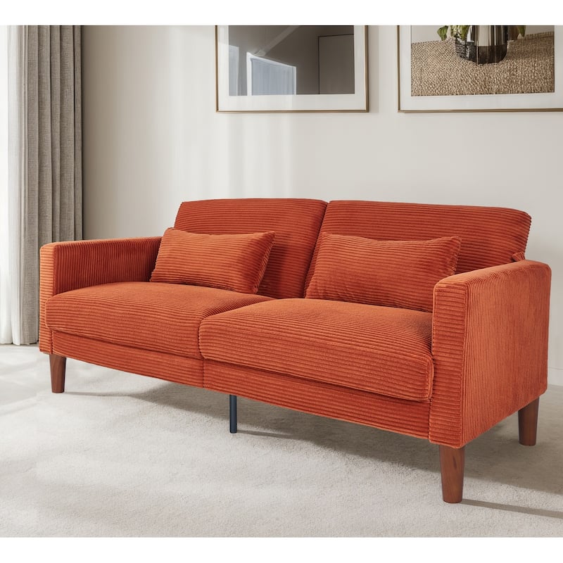 Linen Modern Folding Futon, Reclining Sofa Bed for Apartment, Dorm, Convertible Futons Couch w/Armrests, Cupholders