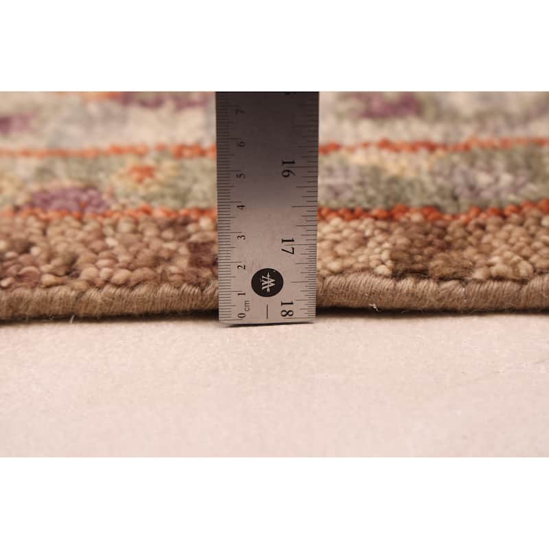 ECARPETGALLERY Hand-knotted Jules Serapi Brown Wool Rug - 7'10 x 9'9