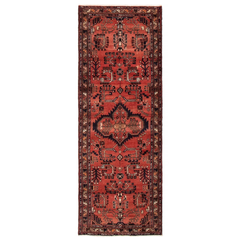 ECARPETGALLERY Hand-knotted Anadol Red Wool Rug - 3'6 x 9'6
