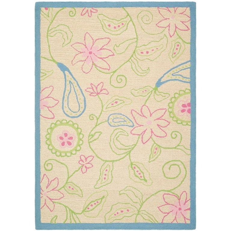 SAFAVIEH Handmade Kids Dayana Floral Wool Rug