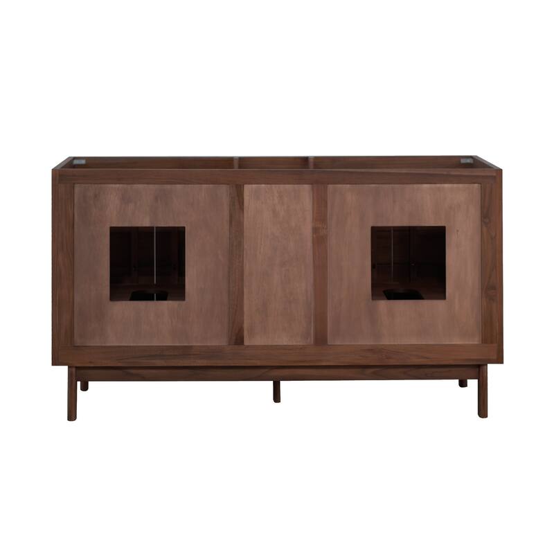 Avanity Carina Bathroom Vanity in Coffee Teak with White Engineered Stone Top