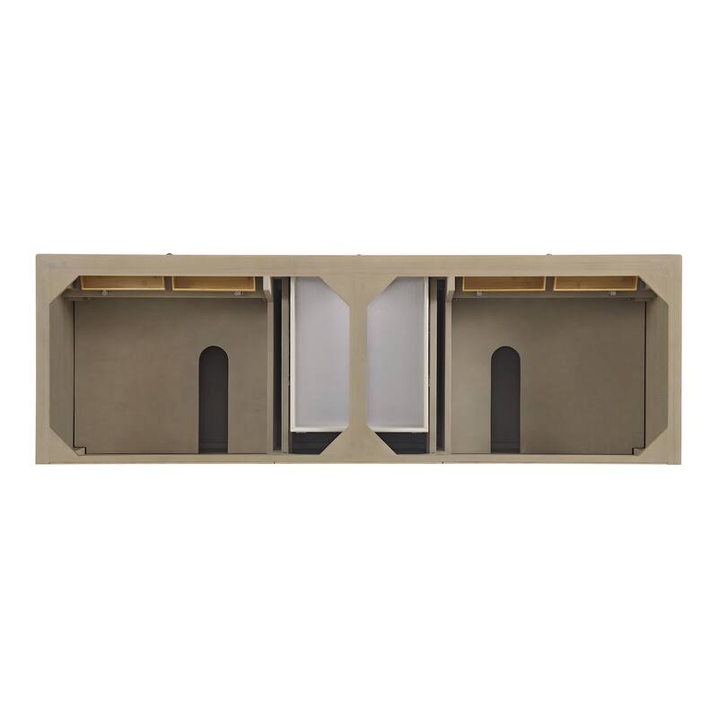James Martin Vanities Lorelai 72" Double Vanity, Whitewashed Oak