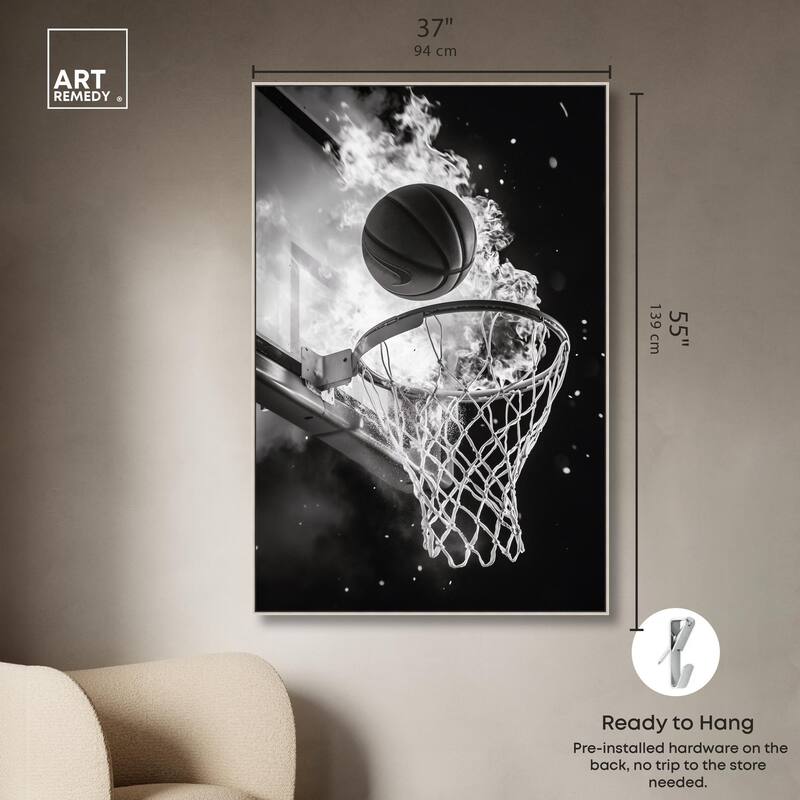 Scorch Some Hoops Canvas by Art Remedy