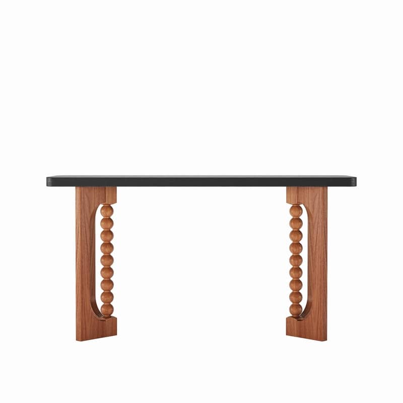 59 Inch Narrow Console Table, Wood Sofa Table Behind Couch Table for Hallway, Living Room
