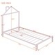 preview thumbnail 30 of 46, Metal Platform Bed for Kids, Low Bed Frame with House Shaped Headboard & Slats Support, No Spring Box Need, Easy to Assembly