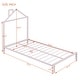 preview thumbnail 15 of 46, Metal Platform Bed with House-Shaped Headboard Design