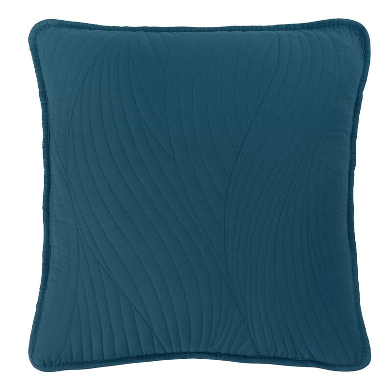 Brielle Stream Embroidered Euro Sham Cover