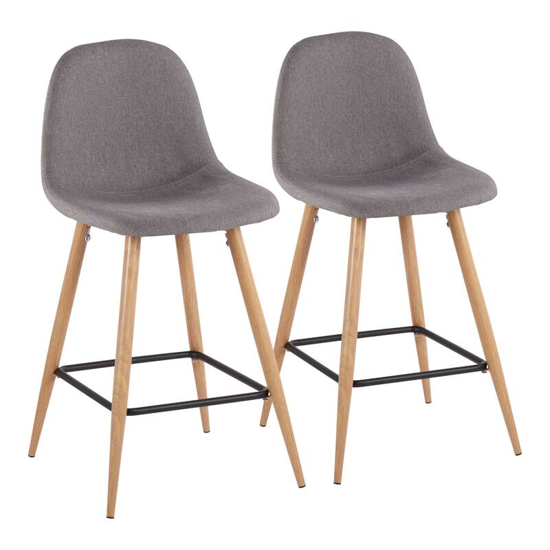 Carson Carrington Stone Natural Counter Stool - Set of 2