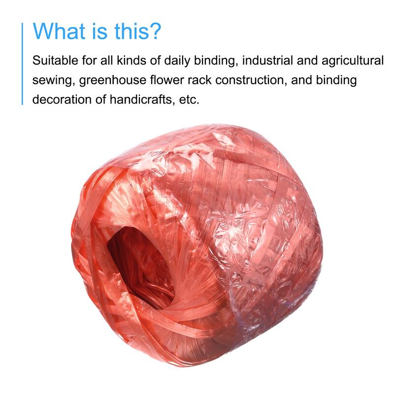 Polyester Nylon Plastic Rope Twine Household Bundled for Packing ,100m Red 2Pcs