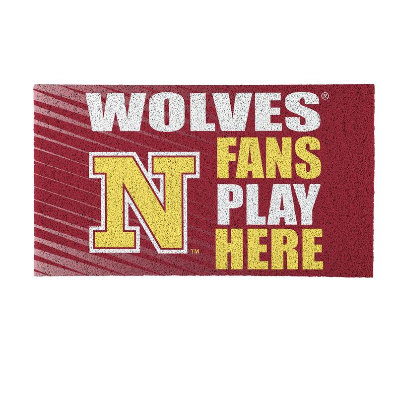 28 in. x 16 in. Northern State University "Fans Play Here" PVC Door Mat