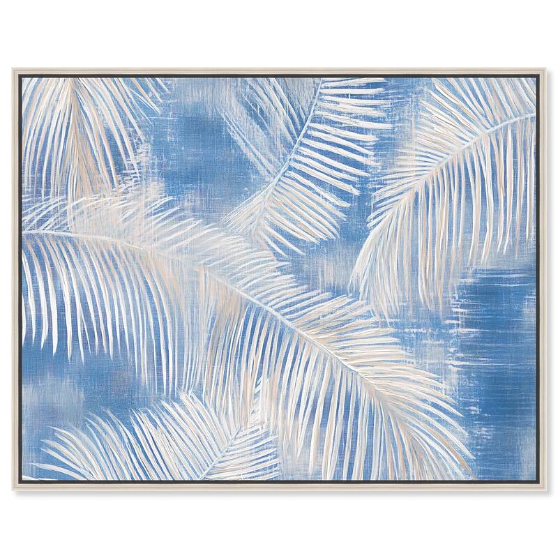 Sky Palm Silhouettes Canvas by Art Remedy - Silver - 20" x 16"